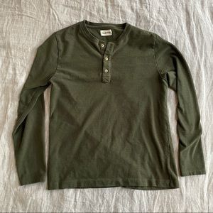 Taylor Stitch Heavy Bag Henley in Cypress